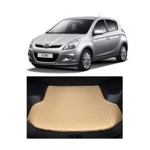 7D Car Trunk/Boot/Dicky PU Leatherette Mat for i20 Old  - Beige